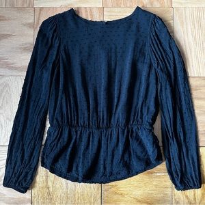 GAP Swiss Dot Peplum Top
